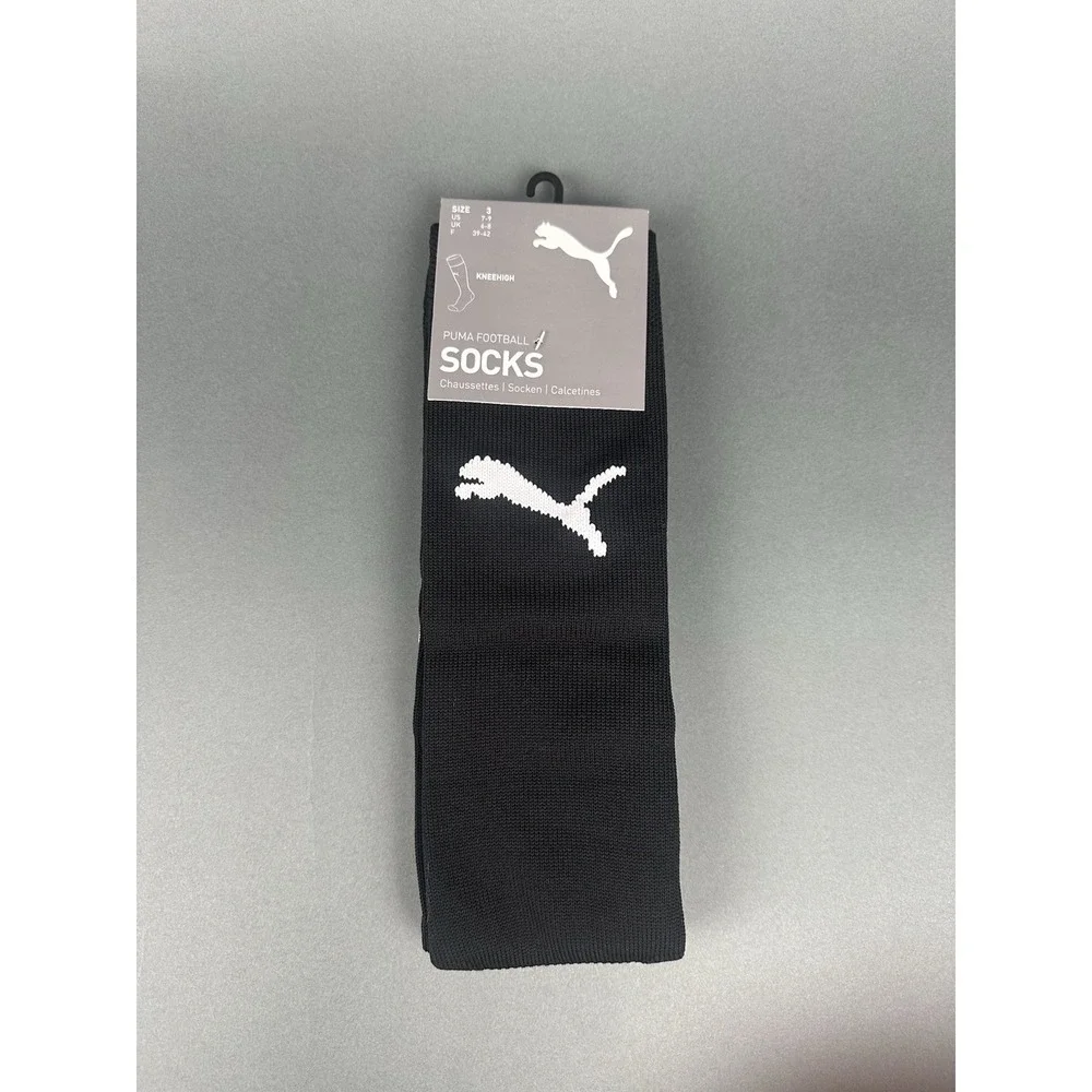 Puma Team Liga Football Soccer Socks Black/White Men's Size 3 L (US 7-9) NEW